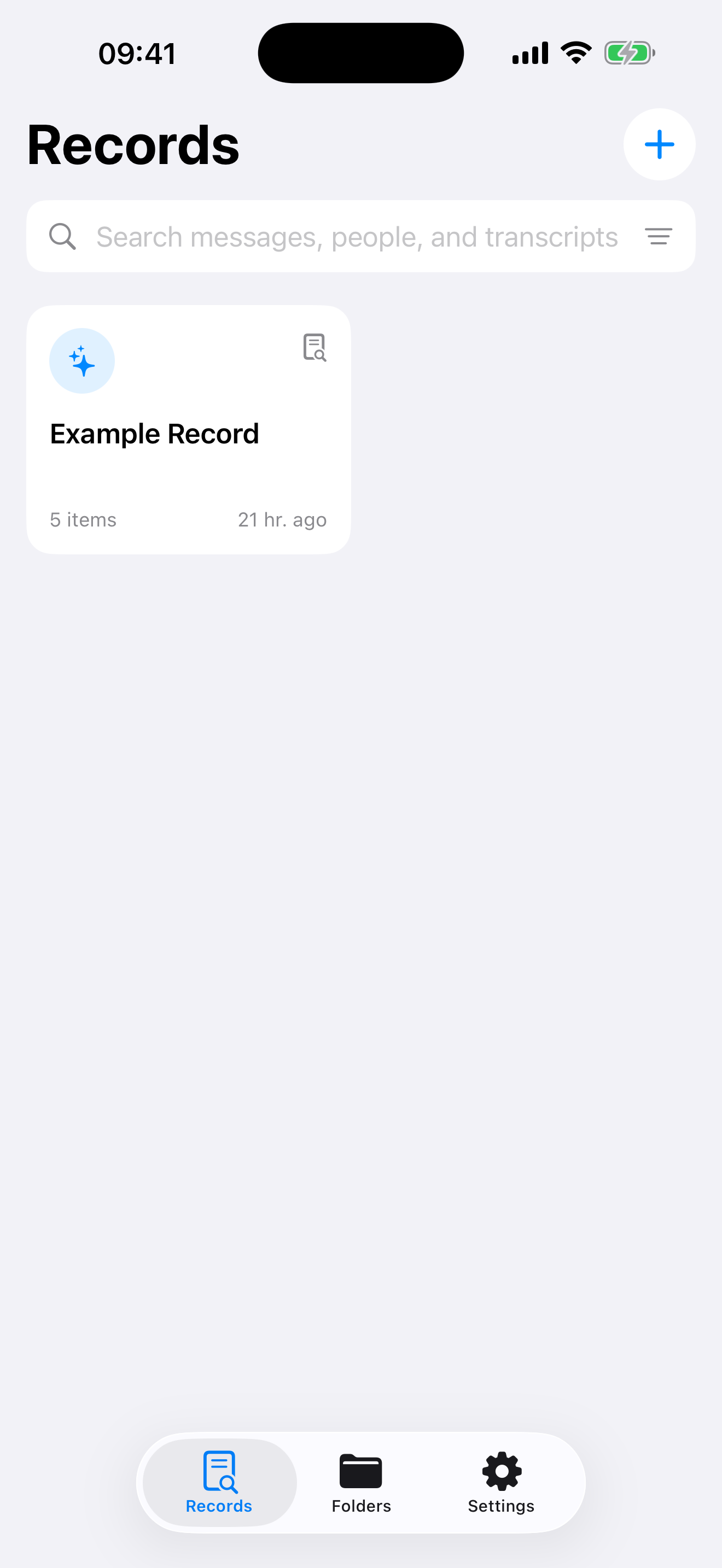 TextTrace records list